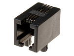 Гнездо RJ10 4P4C на плату, 3U (5321-4P)