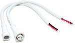 Комплект разьемов DC 2-pin d12mm герметичный, с проводами, белый