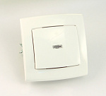 Выключатель SE Елизавета СП 1-клавишный, с индикацией, белый