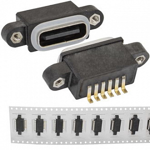Гнездо USB 3.1/Type C на корпус IPX8-001 (6-pin)