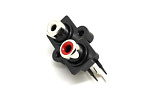 Блок 2 RCA гнезда на корпус, Pl