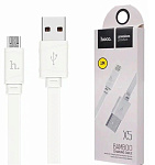 Шнур соединительный Hoco X5 Bamboo USB - microUSB, 1 м, белый