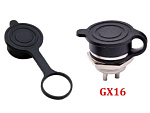 Колпачек влагозащитный для разъемов GX16, Rub