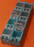 Набор ячеек мини(20х20мм) для хранения мелких предметов(комплект-блок 8шт) с крышками