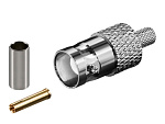 Гнездо BNC обжим, на кабель RG58/U, Ni/Gold pin