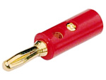 Штекер Banana P G/Pl винт, красный