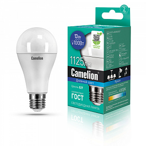 Camelion LED13-A60/865/E27 220V 13W 6500K матовая