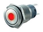 Кнопка антивандальная JH19-C3 ON-ON LED 12V, 250V/5A, 5c красная