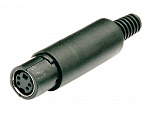 Гнездо miniDIN 4-pin на кабель, Ni/Pl