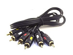 Шнур соединительный Арбаком 3RCA-3RCA 1.5м серия Элит