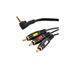 Шнур соединительный 3.5 шт. 4-pole - 3RCA шт. 1.5m (GOLD)