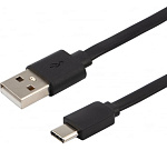Шнур соединительный Rexant USB шт. - USB Type C шт., 1m, черный Soft Touch
