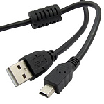 Шнур соединительный USB шт. - miniUSB шт. 1.8m (феррит)