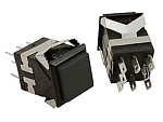 Кнопка RWD-321 ON-(ON), 250V/3A, 6c черно-черная