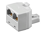 Переходник штекер 6P4C - 2 гнезда 6P4C (RJ11)