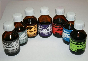 Цапон-лак 30мл красный (стекло)