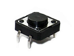 Кнопка тактовая 12/12/5 (шток 1.5mm), 4c