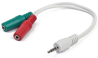 Шнур соединительный 3.5 шт. 4-pole - 3.5 гн. наушники + 3.5 гн. микрофон