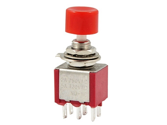 Тумблер-кнопка RWC-302 ON-ON, 250V/3A, 6c