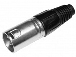 Штекер XLR 3-pin на кабель, Ni/Pl