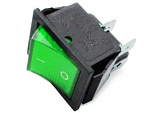 Выключатель RWB-502 OFF-ON neon, 250V/15A, 4c зеленый