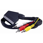 Шнур соединительный SCART-3RCA 1.0m