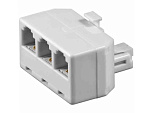 Переходник штекер 6P4C - 3 гнезда 6P4C (RJ11)